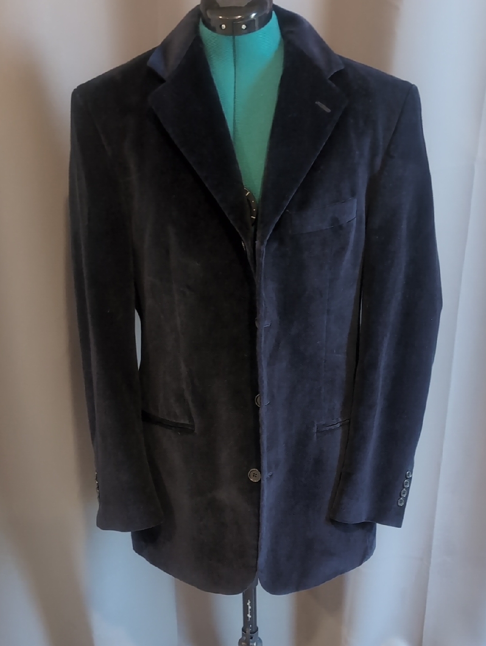 J. Peterman Nay Velvet Jacket with Green Trim